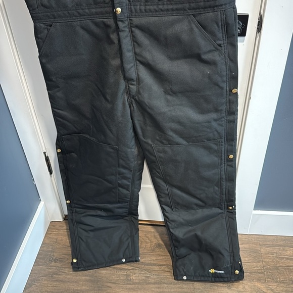 CARHARTT Extremes Arctic Biberall Bib Overalls Black 40 x 32 Excellent - Picture 3 of 9